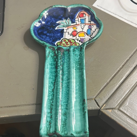 Vietri Ceramic Wall Art with Green and Blue Accents - Picture 1 of 3